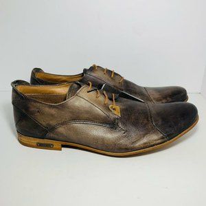 Salsa Jeans Brown Leather Round Toe Ankle Boots